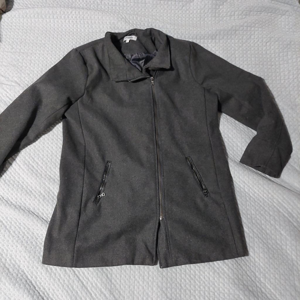 Charlotte Russe Charcoal Trench Coat